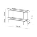 Masuta de cafea, Hanah Home, Shb-014, 100x45x51 cm, Negru