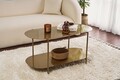 Masuta de cafea, Cerritos, Shb-014-A, 100x45x51 cm, Metal, Auriu