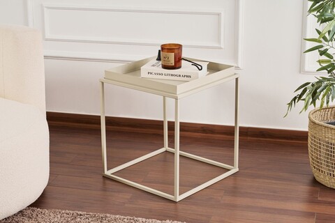 Masuta de cafea, Cerritos, Shb-018-B, 45x45x52 cm, Metal, Grej
