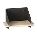 Raft de perete, Cerritos, Short Arm, 30x20x19 cm, Lemn, Negru