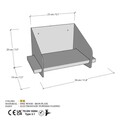 Raft de perete, Cerritos, Short Arm, 30x20x19 cm, Lemn, Auriu