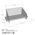 Raft de perete, Cerritos, Medıum Arm, 40x20x19 cm, Lemn, Auriu