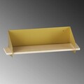 Raft de perete, Cerritos, Long Arm, 60x20x19 cm, Lemn, Auriu