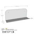 Raft de perete, Cerritos, Long Pouch, 55x23x12 cm, Metal, Negru
