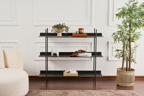 Raft universal, Cerritos, Shb-015, 120x34x106 cm, Metal, Negru