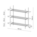 Raft universal, Hanah Home, Shb-015, 120x34x106 cm, Negru