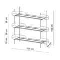 Raft universal, Hanah Home, Shb-016-B, 120x34x105 cm, Grej