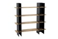 Corp biblioteca, Cerritos, Shb-017, 120x31x120 cm, Metal, Negru