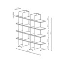 Corp biblioteca, Cerritos, Shb-017, 120x31x120 cm, Metal, Negru