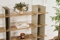 Corp biblioteca, Cerritos, Shb-017-B, 120x31x120 cm, Metal, Grej