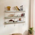 Raft de perete, Cerritos, Cm-068-B, 98x21x100 cm, Metal, Grej