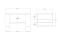 Masuta de cafea, Asse Home, Iris, 80x40x50 cm, PAL , Travertin