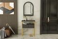 Dulap, Coraline, Mipa Mirrored, 75x88x36 cm, PAL, Antracit / Aur
