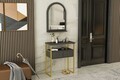 Dulap, Coraline, Mipa Mirrored, 75x88x36 cm, PAL, Antracit / Aur
