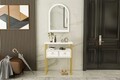 Dulap, Coraline, Mipa Mirrored, 75x88x36 cm, PAL, Alb/Auriu