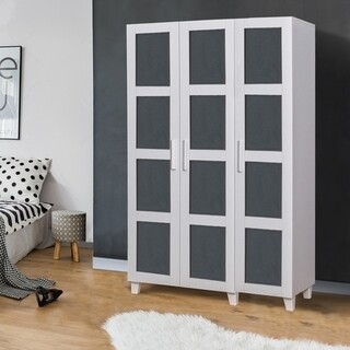 White Anthracite, Dulap haine 120x48x189 cm