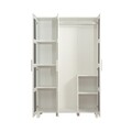 Dulap pentru haine Hedera 1 - White, Anthracite, Vella, 120x48x189 cm