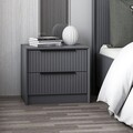 Noptiera, Minerva, Kale Luxe Soft, 45x53x45 cm, PAL, Antracit