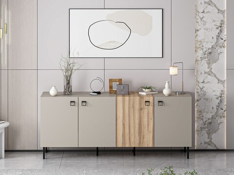 Consola, Minerva, Mila, 180x75x45 cm, PAL, Gresie / Dore