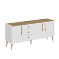 Consola, Minerva, Mitra, 180x80x45 cm, PAL, Alb