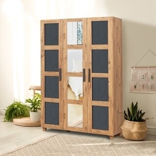 Atlantic Pine Anthracite, Dulap haine 120x48x189 cm