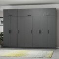 Dulap pentru haine, Minerva, Kale, 315x235x52 cm, PAL, Antracit
