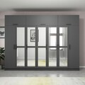 Dulap pentru haine, Minerva, Kale, 315x235x52 cm, PAL, Antracit