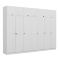 Dulap pentru haine, Minerva, Kale, 315x255x52 cm, PAL, Alb