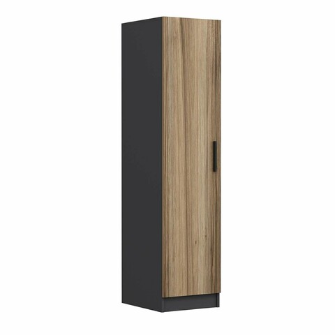Dulap pentru haine, Minerva, Minar Kale, 45x210x52 cm, PAL, Nuc / Antracit