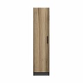 Dulap pentru haine, Minerva, Minar Kale, 45x210x52 cm, PAL, Nuc / Antracit