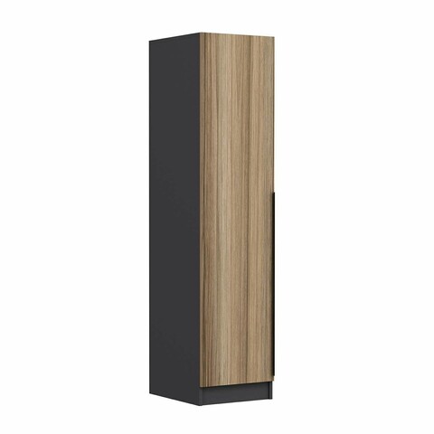 Dulap pentru haine, Minerva, Minar Kale, 45x190x52 cm, PAL, Nuc / Antracit