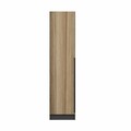 Dulap pentru haine, Minerva, Minar Kale, 45x190x52 cm, PAL, Nuc / Antracit