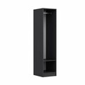 Dulap pentru haine, Minerva, Minar Kale, 45x210x52 cm, PAL, Alb / Antracit