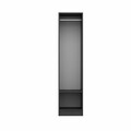 Dulap pentru haine, Minerva, Minar Kale, 45x210x52 cm, PAL, Alb / Antracit