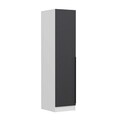 Dulap pentru haine, Minerva, Minar Kale, 45x210x52 cm, PAL, Antracit/Alb