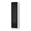 Dulap pentru haine, Minerva, Minar Kale, 45x190x52 cm, PAL, Alb / Fum