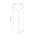 Dulap pentru haine, Minerva, Minar Kale, 45x210x52 cm, PAL, Alb / Fum