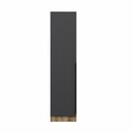 Dulap pentru haine, Minerva, Minar Kale, 45x190x52 cm, PAL, Antracit / Dore