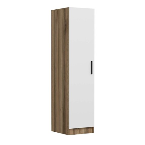 Dulap pentru haine, Minerva, Minar Kale, 45x210x52 cm, PAL, Alb / Dore