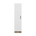 Dulap pentru haine, Minerva, Minar Kale, 45x210x52 cm, PAL, Alb / Dore