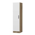 Dulap pentru haine, Minerva, Minar Kale, 45x210x52 cm, PAL, Alb / Dore