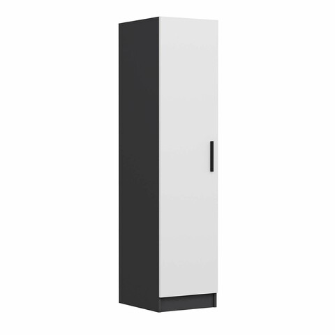 Dulap pentru haine, Minerva, Minar Kale, 45x210x52 cm, PAL, Alb / Antracit