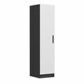 Dulap pentru haine, Minerva, Minar Kale, 45x210x52 cm, PAL, Alb / Antracit