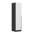 Dulap pentru haine, Minerva, Minar Kale, 45x190x52 cm, PAL, Alb / Antracit