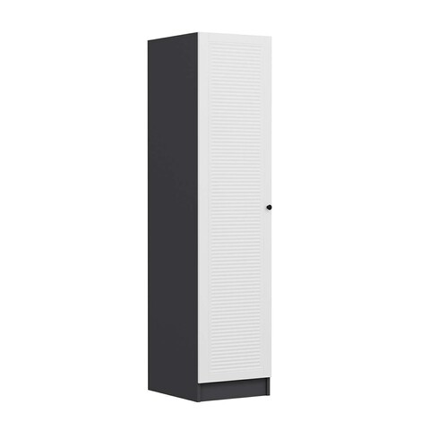 Dulap pentru haine, Minerva, Minar Kale, 45x190x52 cm, PAL, Alb / Antracit