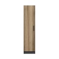 Dulap pentru haine, Minerva, Minar Kale, 45x190x52 cm, PAL, Nuc / Antracit
