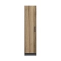 Dulap pentru haine, Minerva, Minar Kale, 45x210x52 cm, PAL, Nuc / Antracit