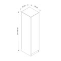 Dulap pentru haine, Minerva, Minar Kale, 45x190x52 cm, PAL, Alb