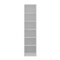 Dulap pentru haine, Minerva, Minar Kale, 45x210x52 cm, PAL, Nuc/Alb