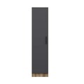 Dulap pentru haine, Minerva, Minar Kale, 45x210x52 cm, PAL, Antracit / Dore